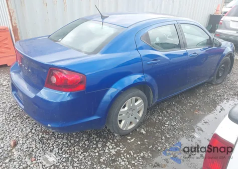 2013 Dodge Avenger Se V6 из США, поврежденный, VIN 1C3CDZAG2DN748537